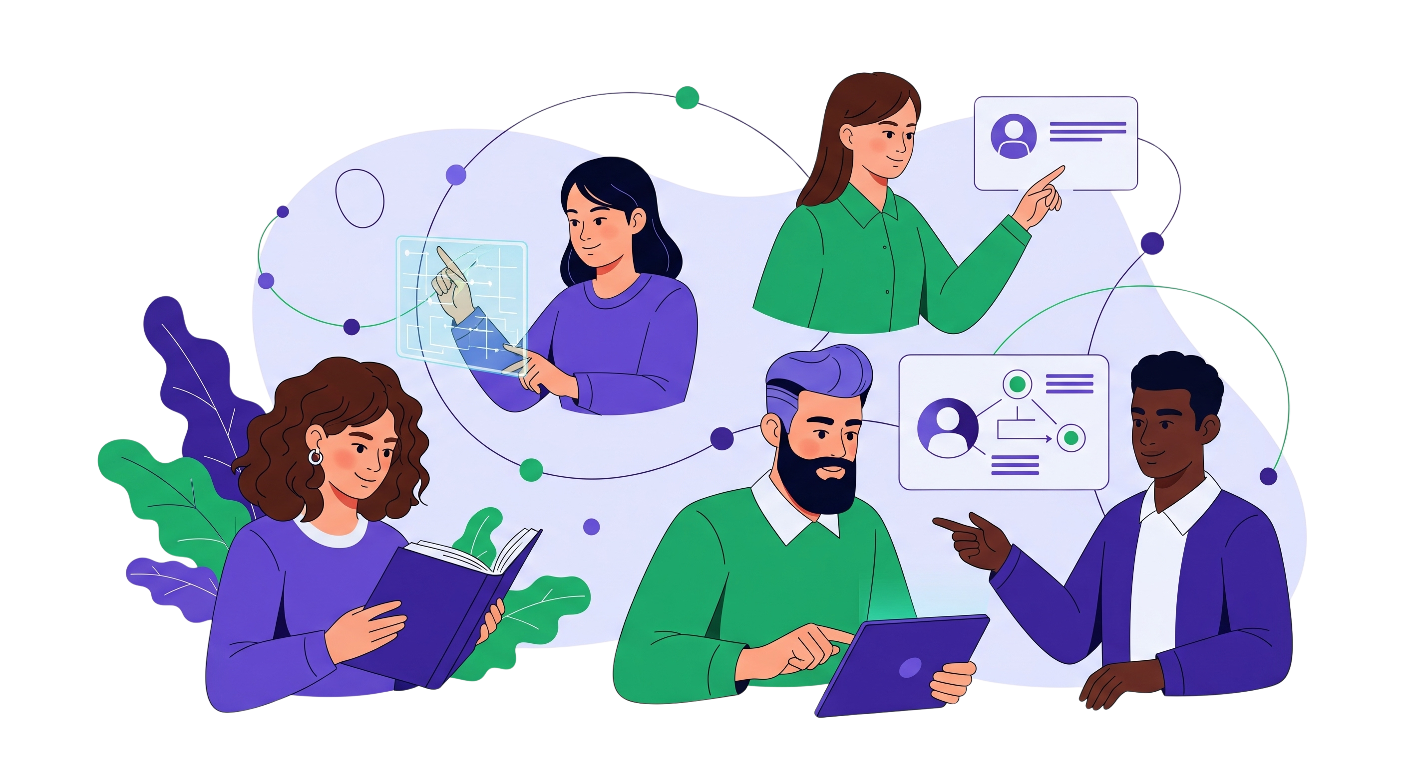 Online learning illustration